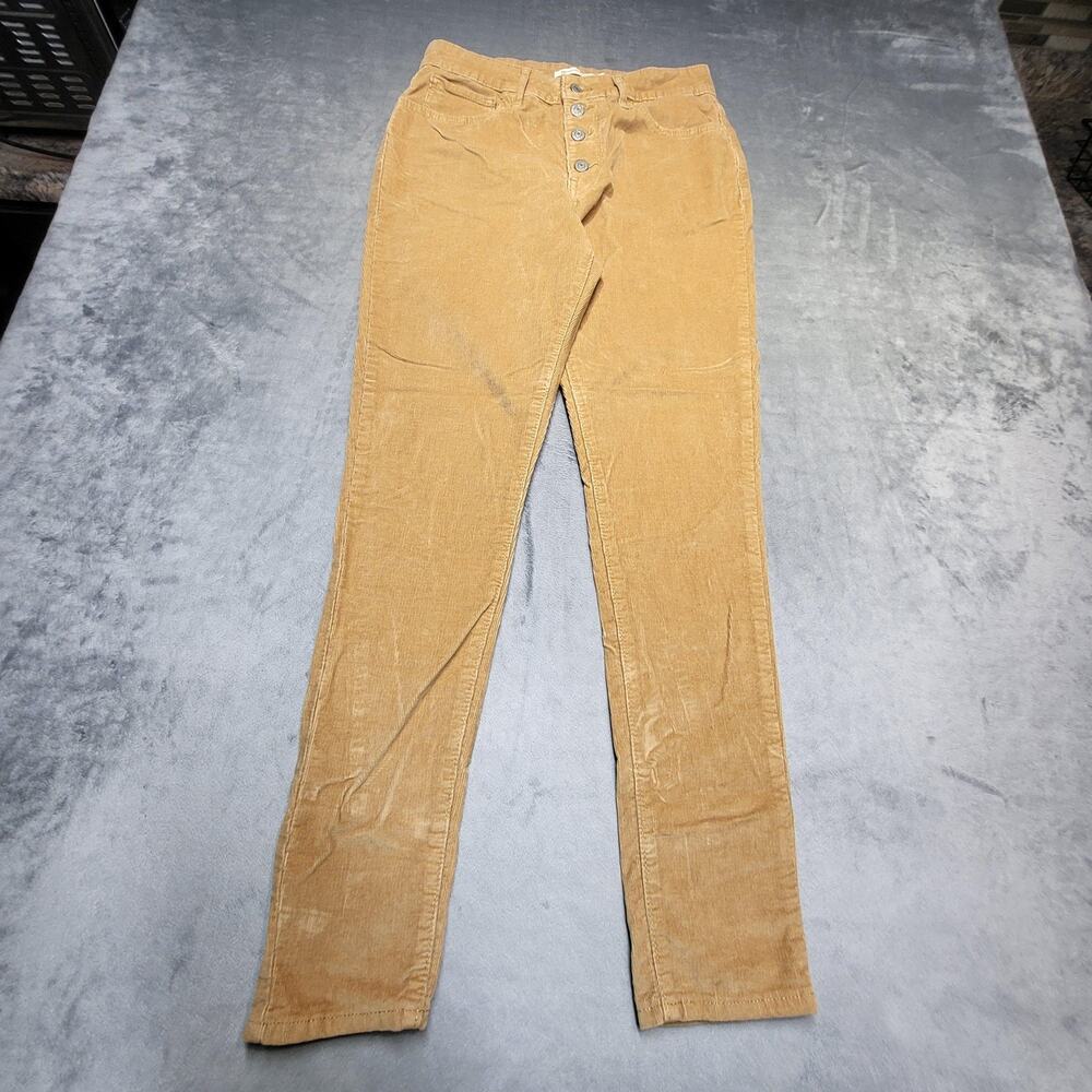 Levi's Jeans Womens 29 Beige 721 High Rise Skinny Corduroy Stretch 5-Pocket